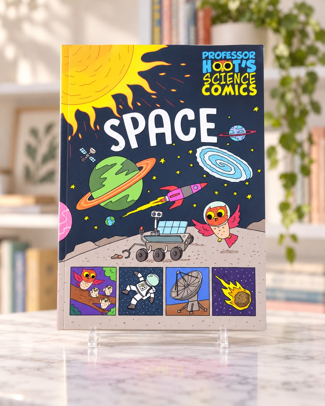 Professor Hoot's Science Comics: Space, front cover