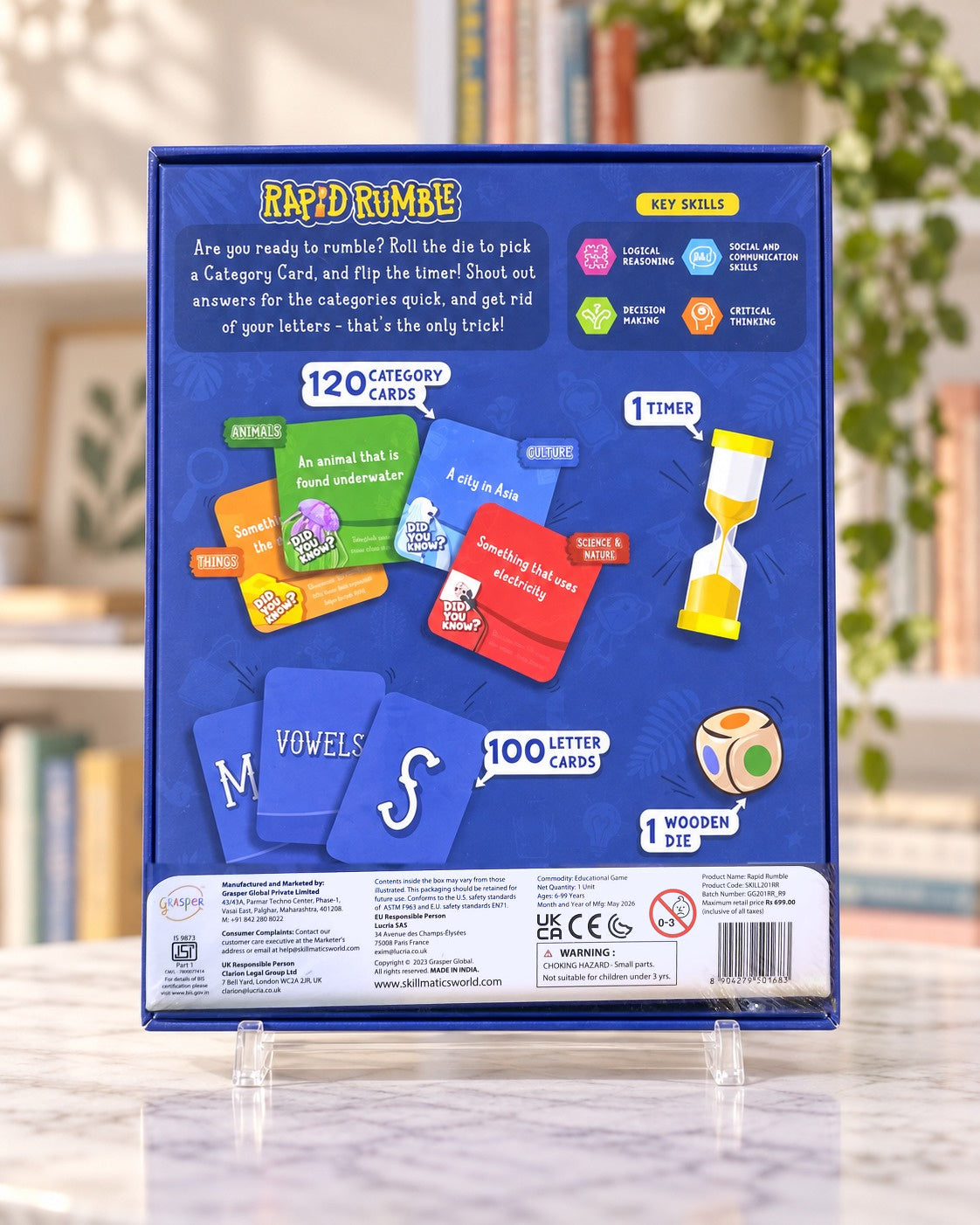 Rapid Rumble - Word Game, back of the box