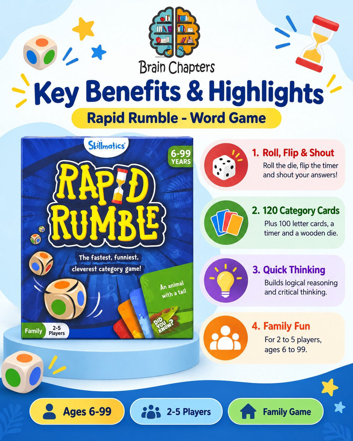 Key benefits and highlights of Rapid Rumble - Word Game