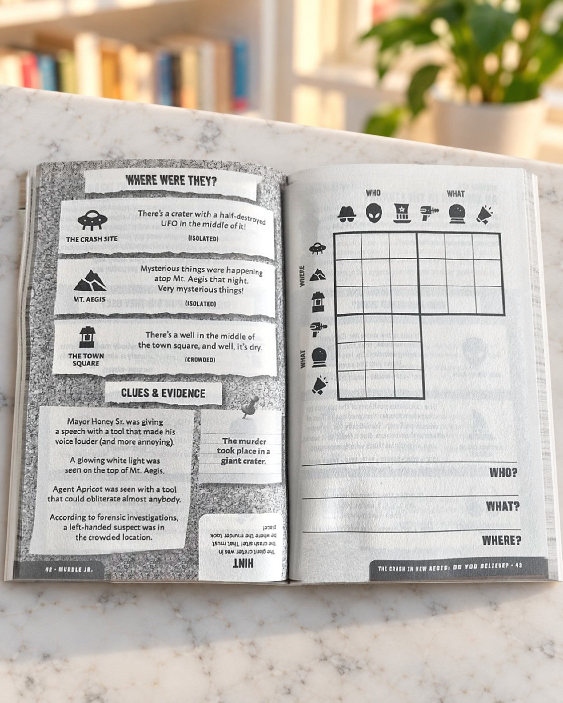 Murdle Junior 2: Ready, Set, Solve!, inside pages 1