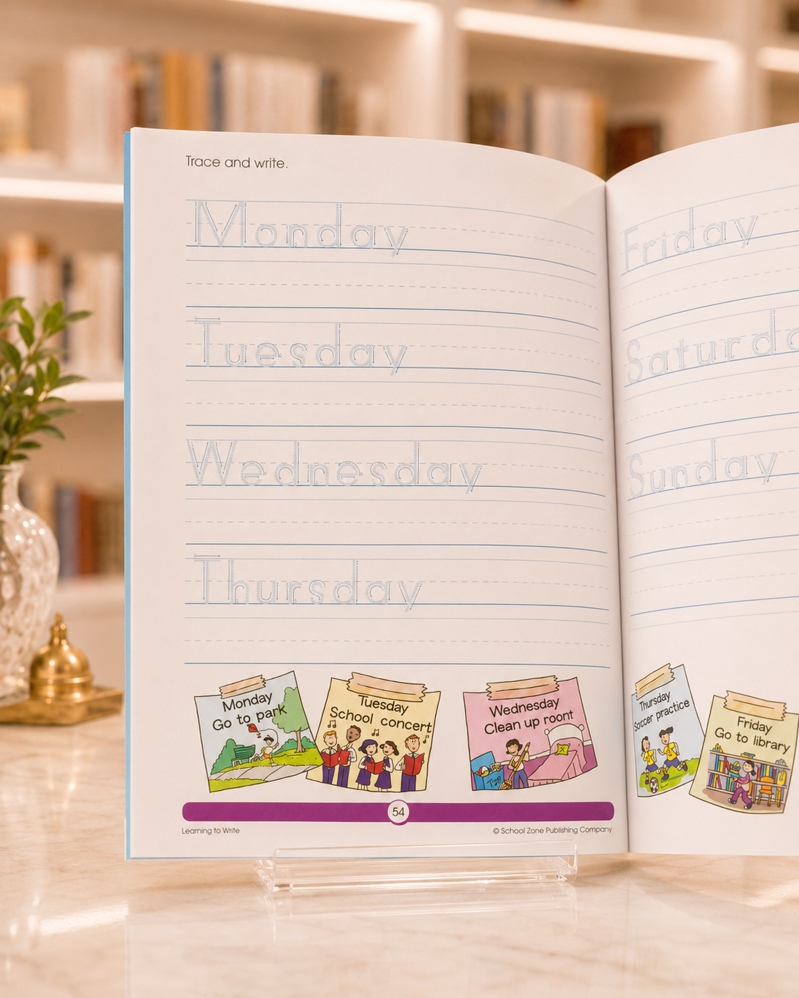Learning to Write: K-2 Handwriting Workbook – inside pages