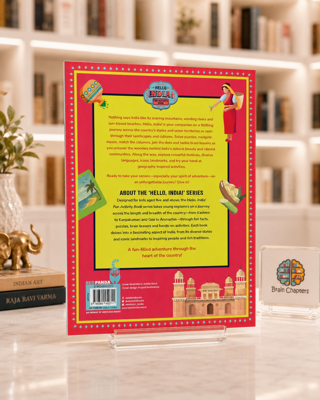 Hello India! Fun India Activity Book: States and Union Territories – back cover