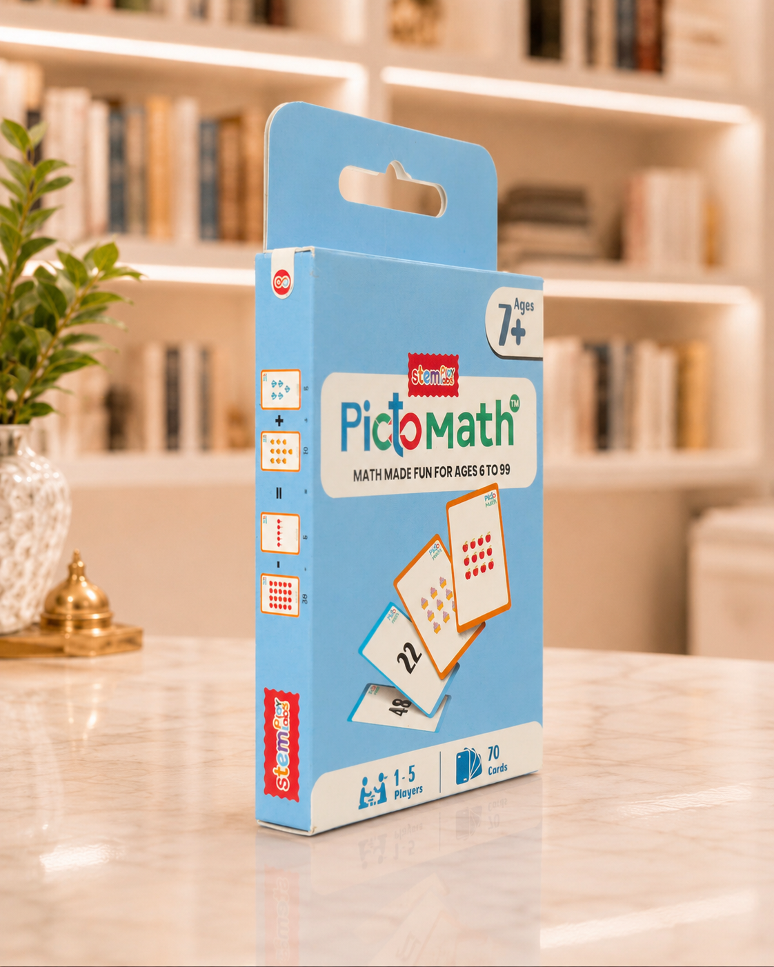 PictoMath 7+: Maths Card Game – what's in the box