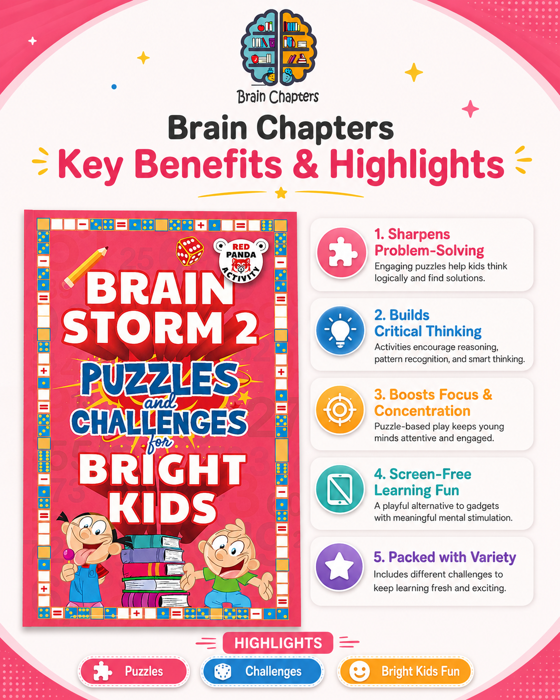 Brain Storm 2: Puzzles and Challenges for Bright Kids – key benefits and highlights