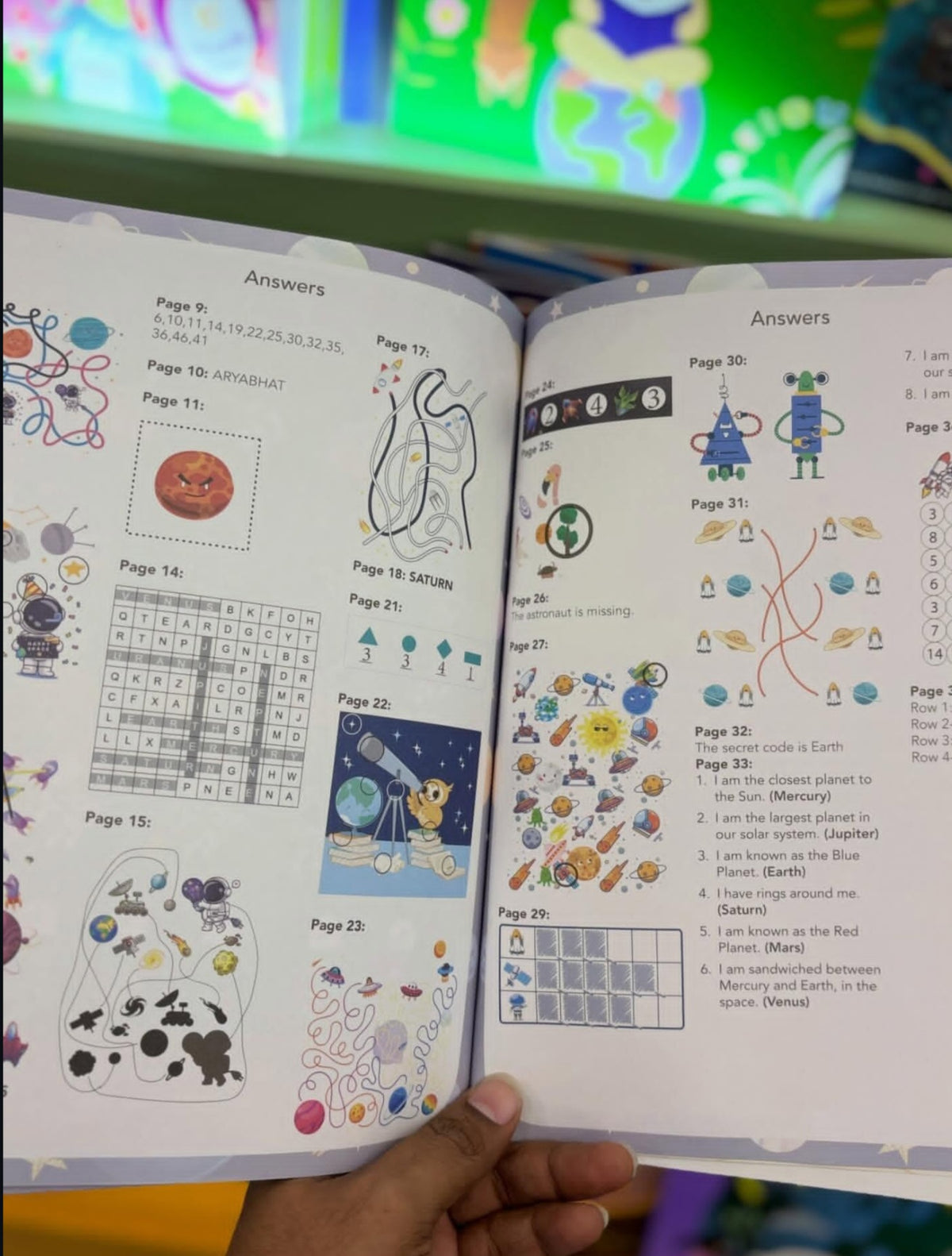 Space: Best Friends Forever Activity Book – inside pages