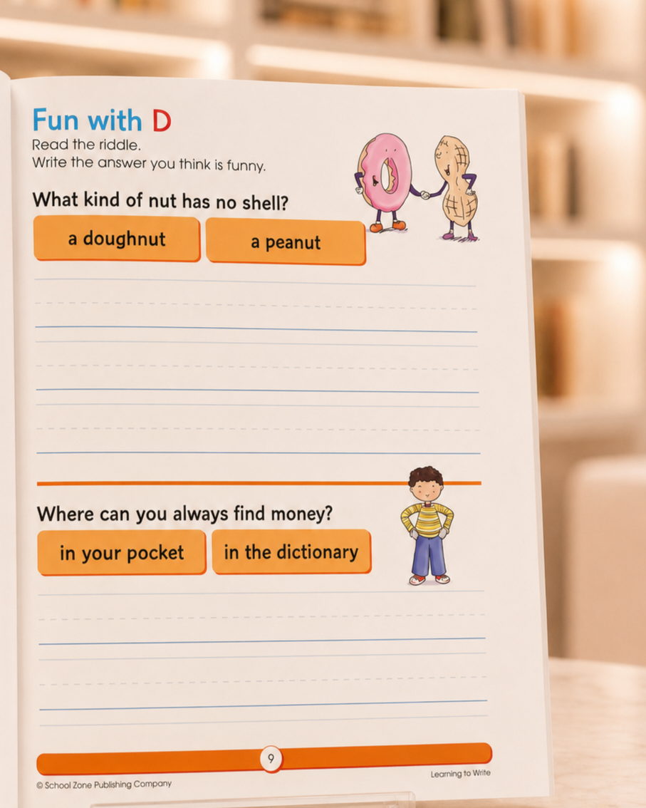 Learning to Write: K-2 Handwriting Workbook – inside pages