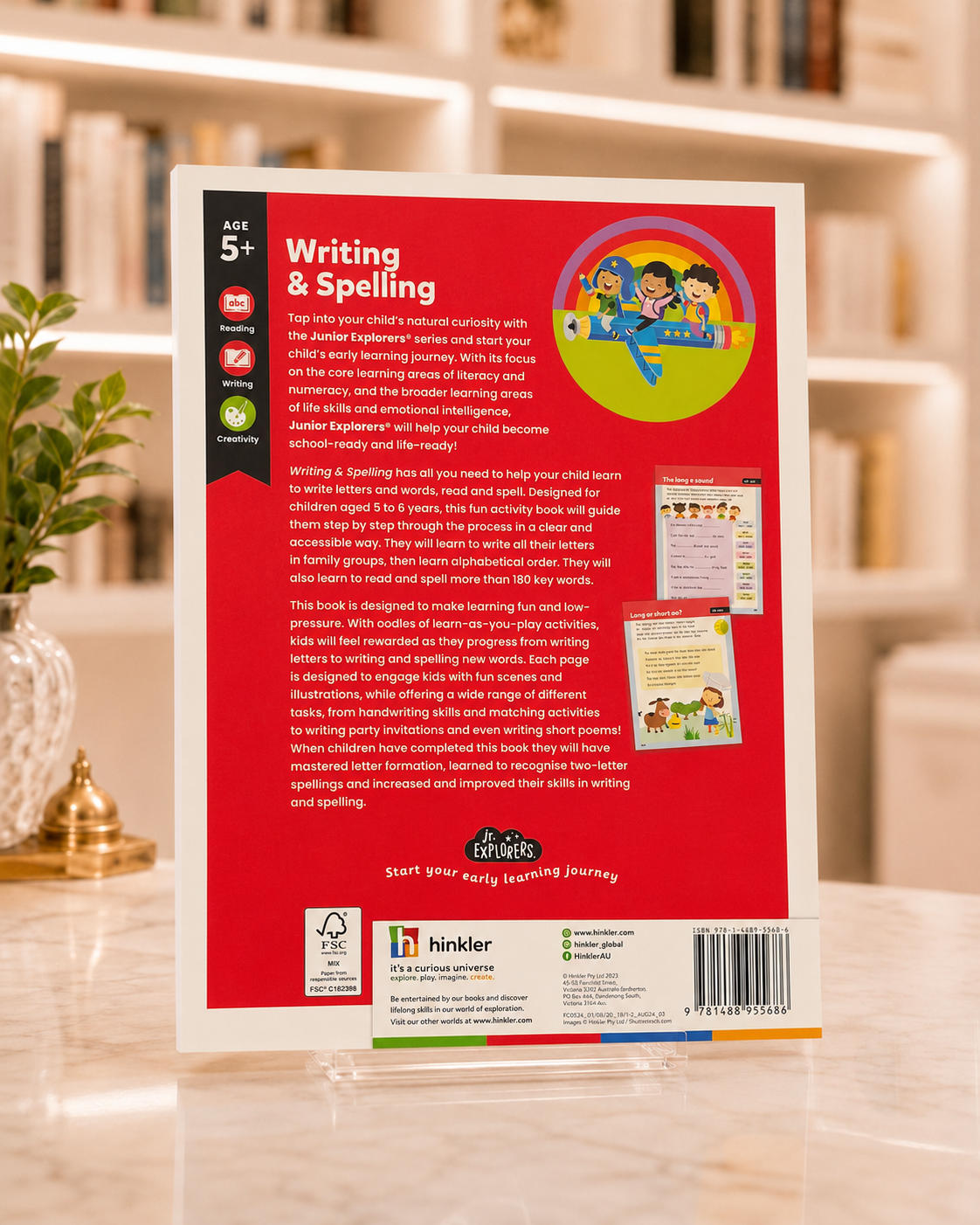 Junior Explorers: Writing & Spelling – back cover