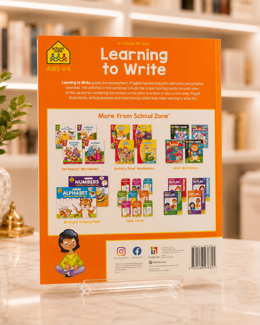 Learning to Write: K-2 Handwriting Workbook – back cover