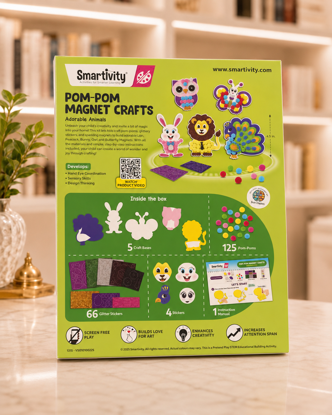 Pom Pom Magnet Crafts: Adorable Animals – what's in the box