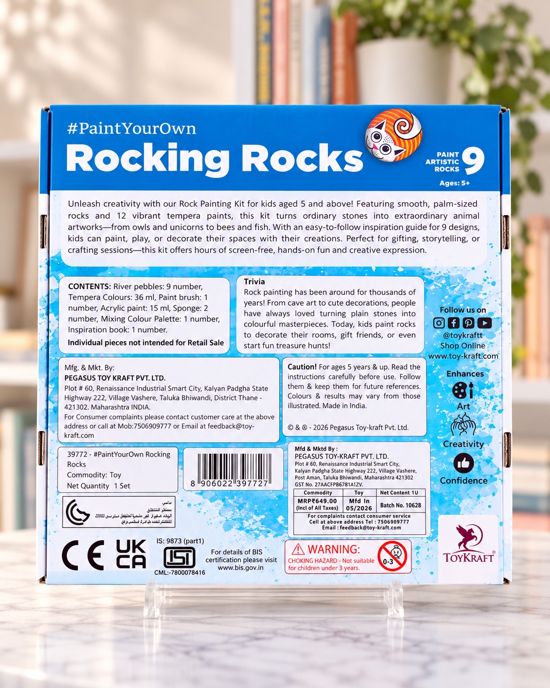 Rocking Rocks - Paint Your Own, box back