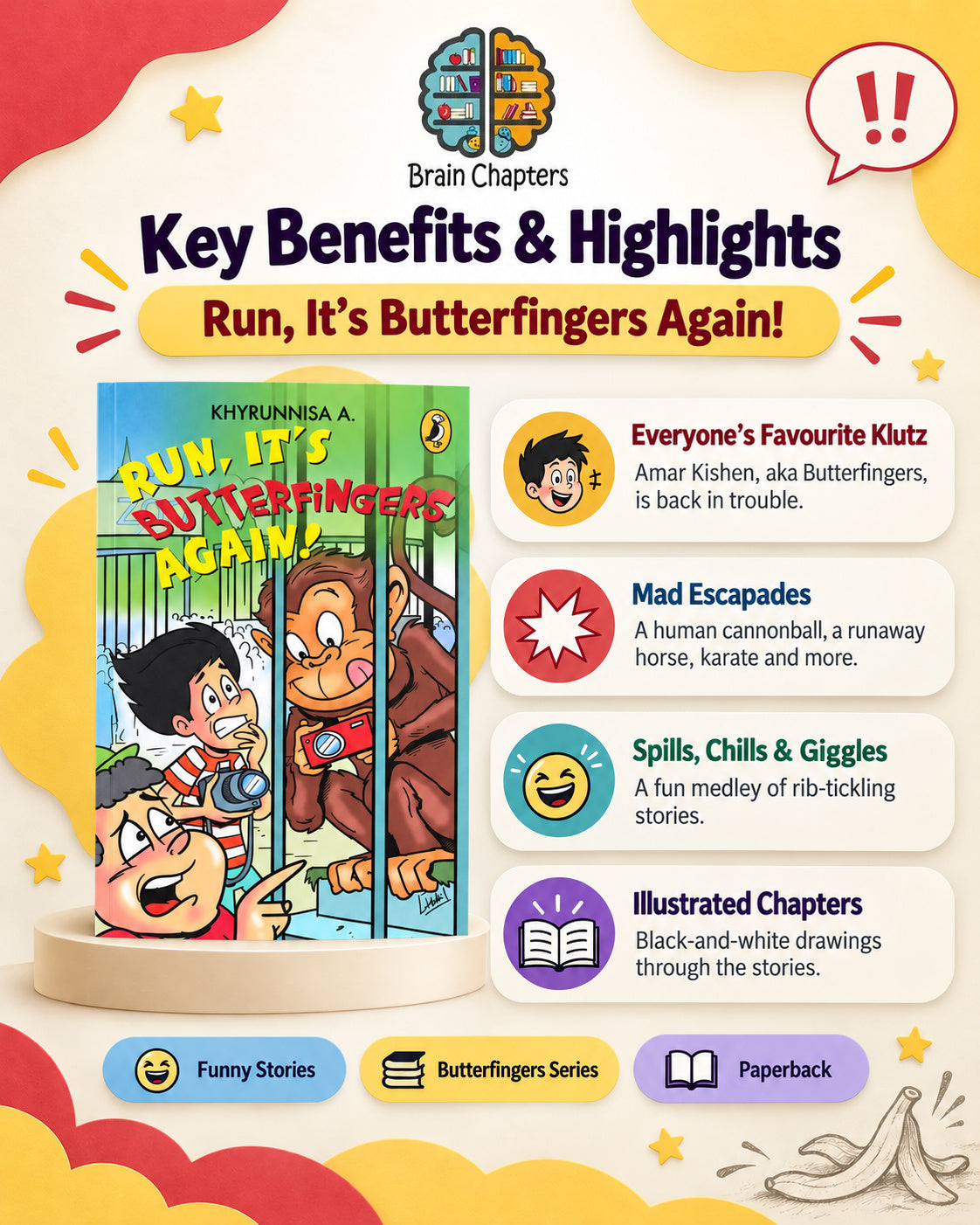 Key benefits and highlights of Run, It's Butterfingers Again!