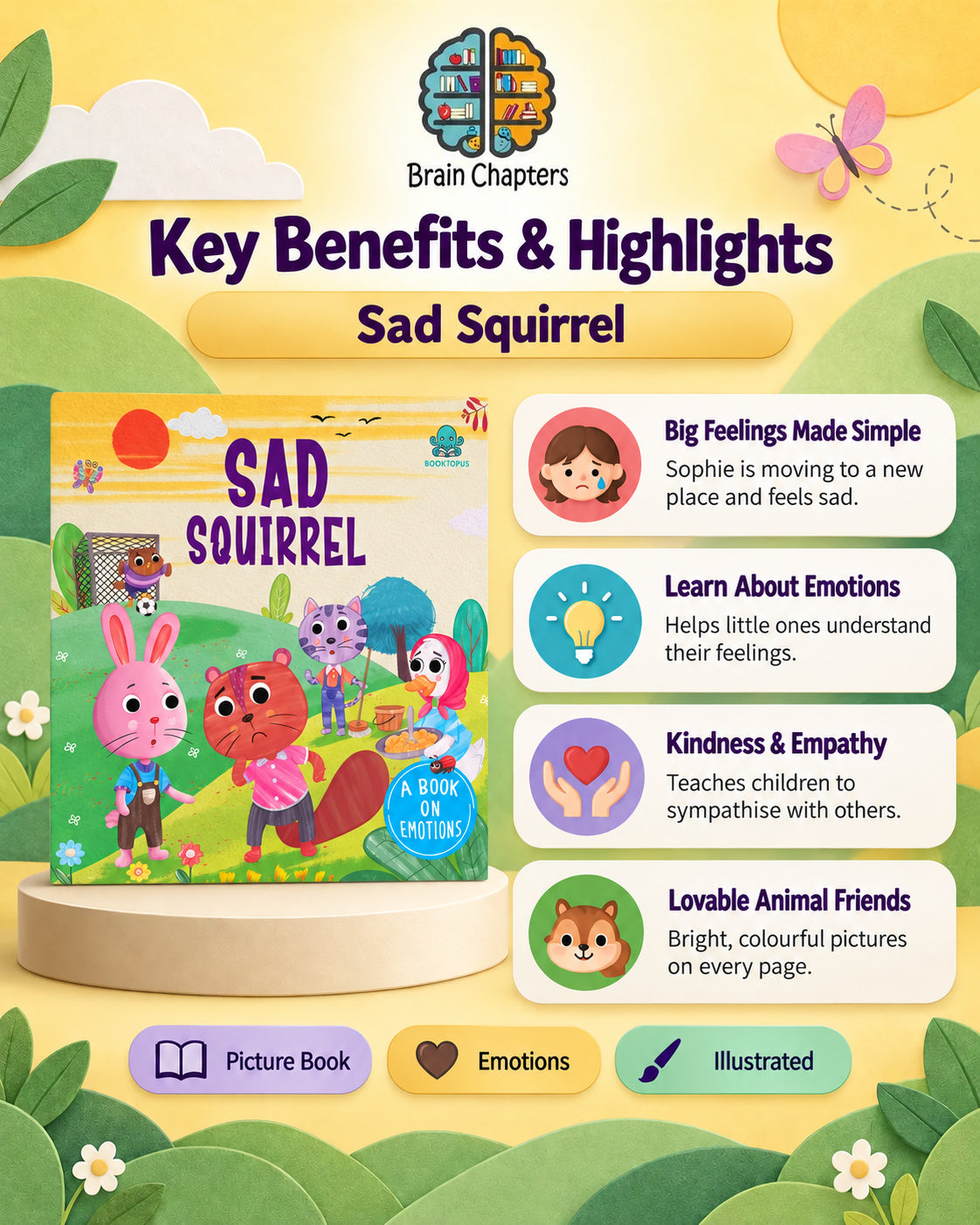 Key benefits and highlights of Sad Squirrel - A Book on Emotions