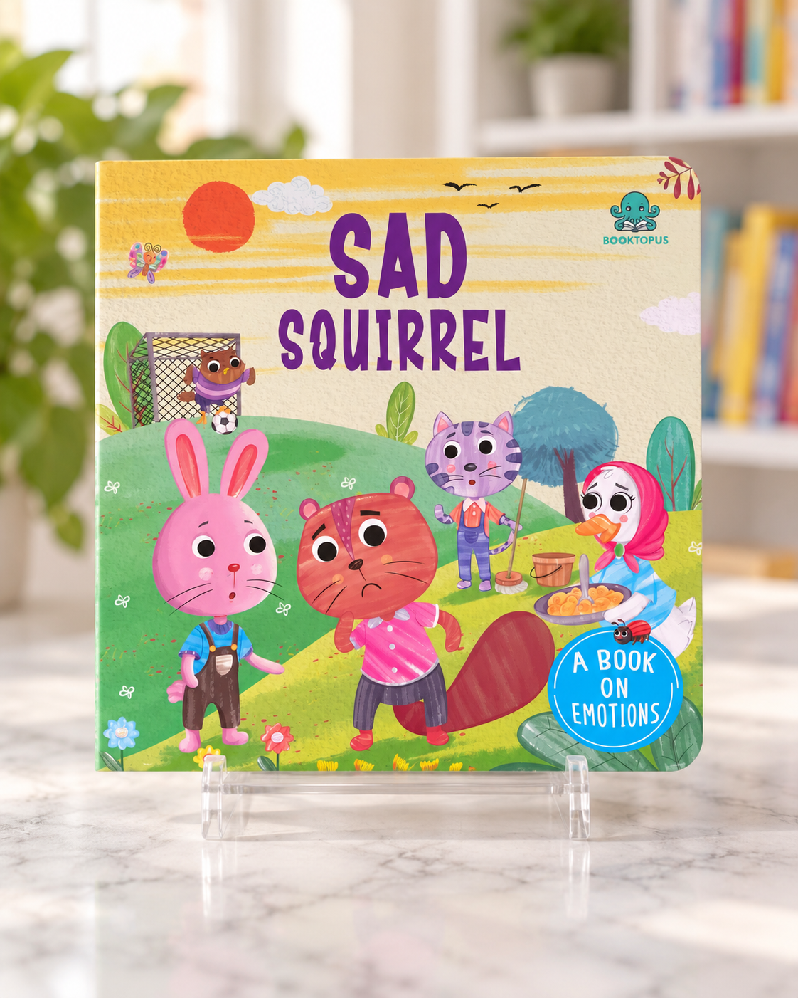 Sad Squirrel, A Book on Emotions, board book front cover