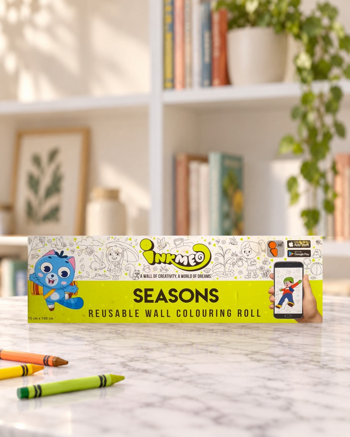 Seasons Reusable Colouring Roll (6 Inch), box front