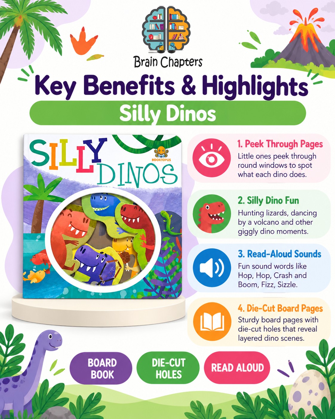 Key benefits and highlights of Silly Dinos