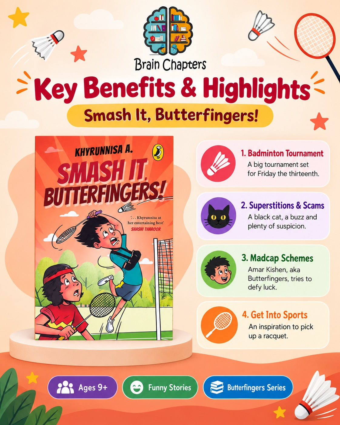 Key benefits and highlights of Smash It, Butterfingers!