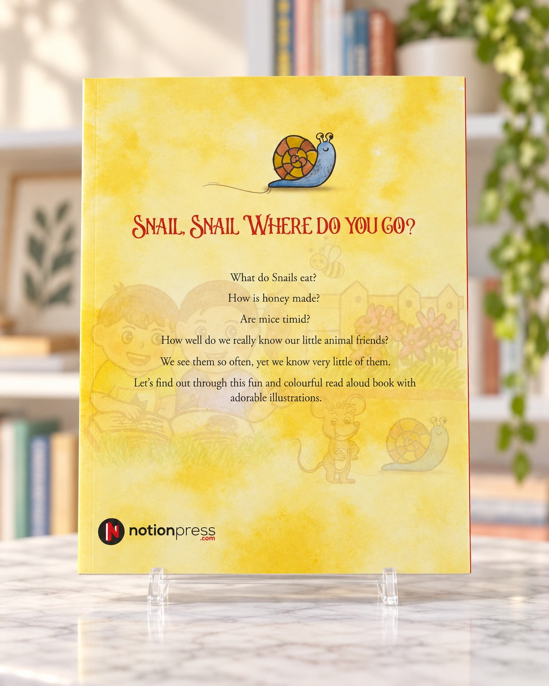 Snail, Snail Where do you Go?, back cover