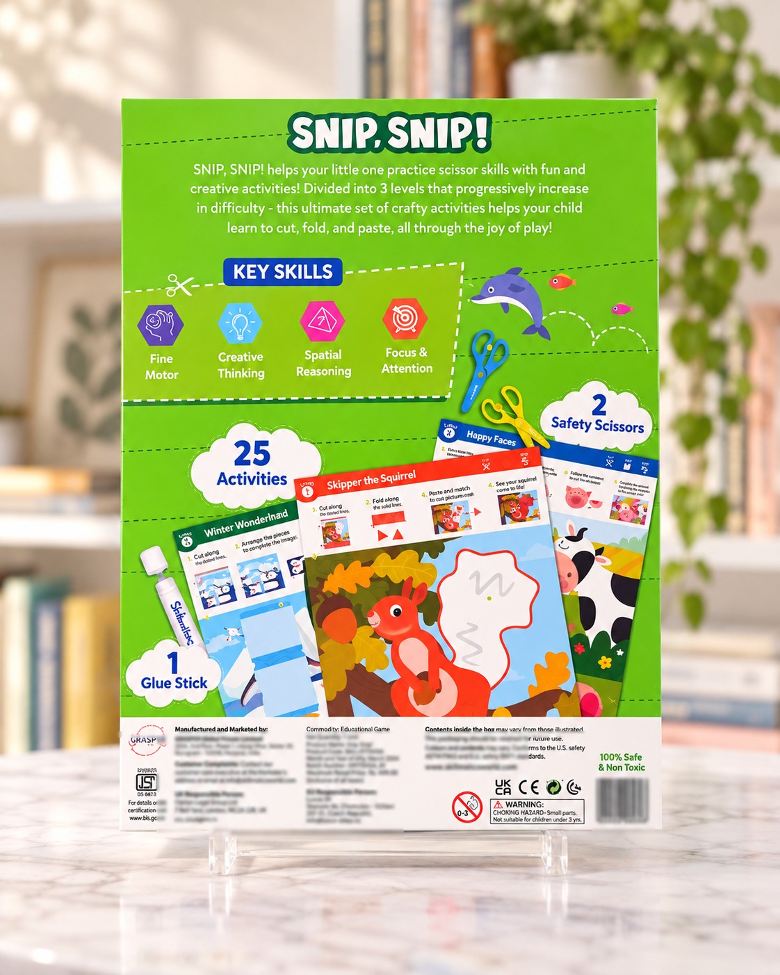 Snip Snip! Amazing Animals, box back