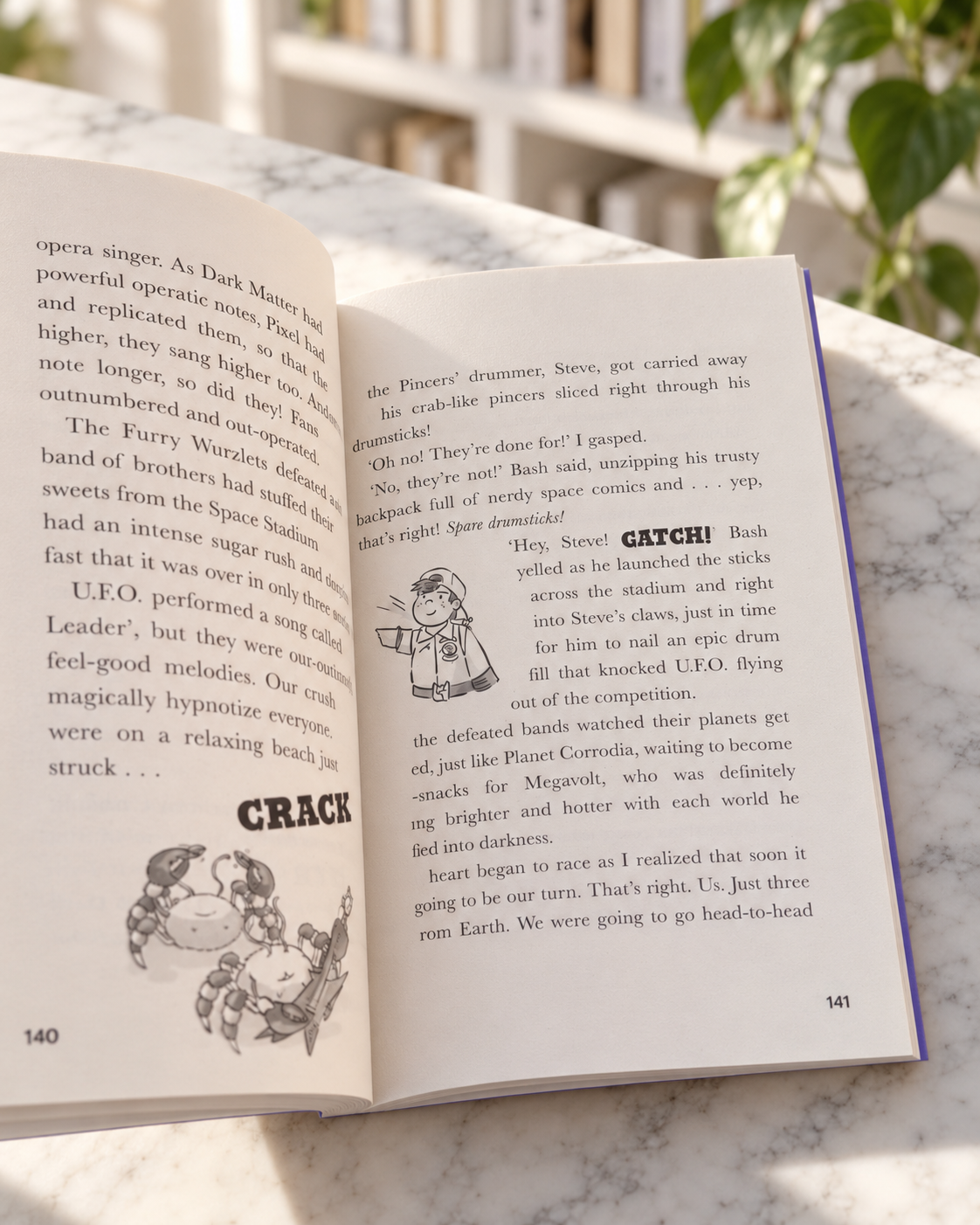 Space Band, open book with a small UFO drawing