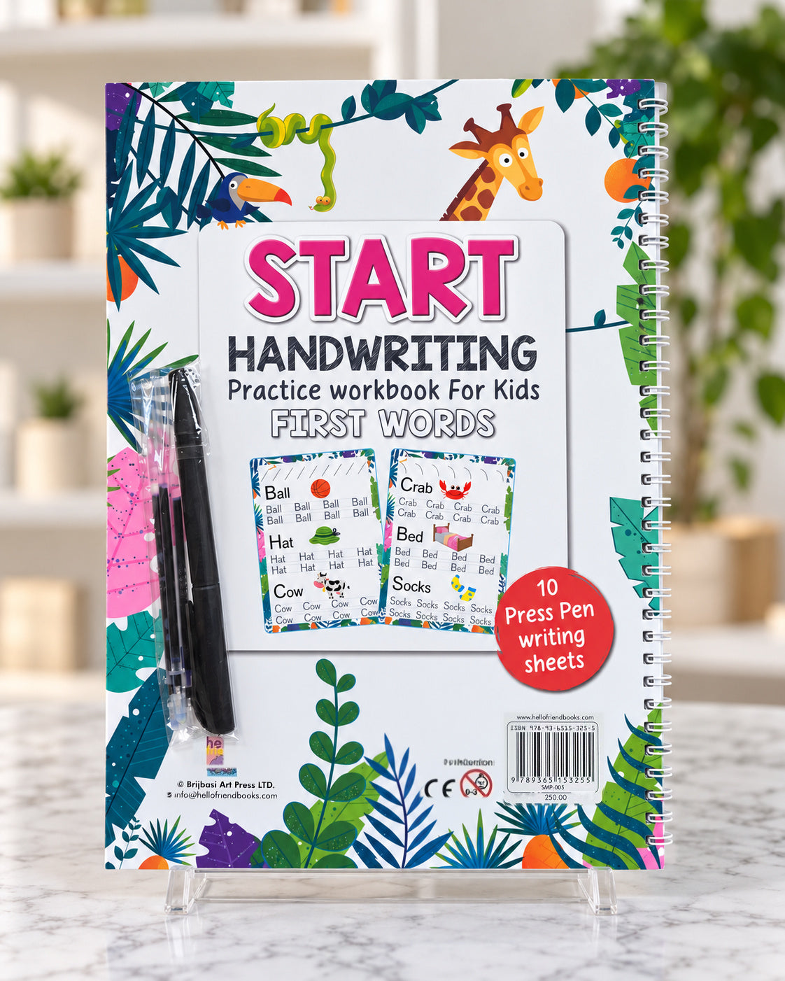 Start Handwriting Practice Workbook for Kids - First Words, back cover