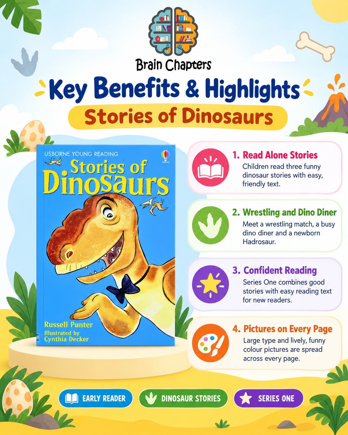 Key benefits and highlights of Stories of Dinosaurs