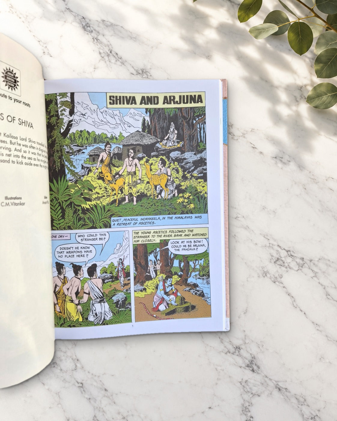 Stories of Shiva, inside pages: Shiva and Arjuna