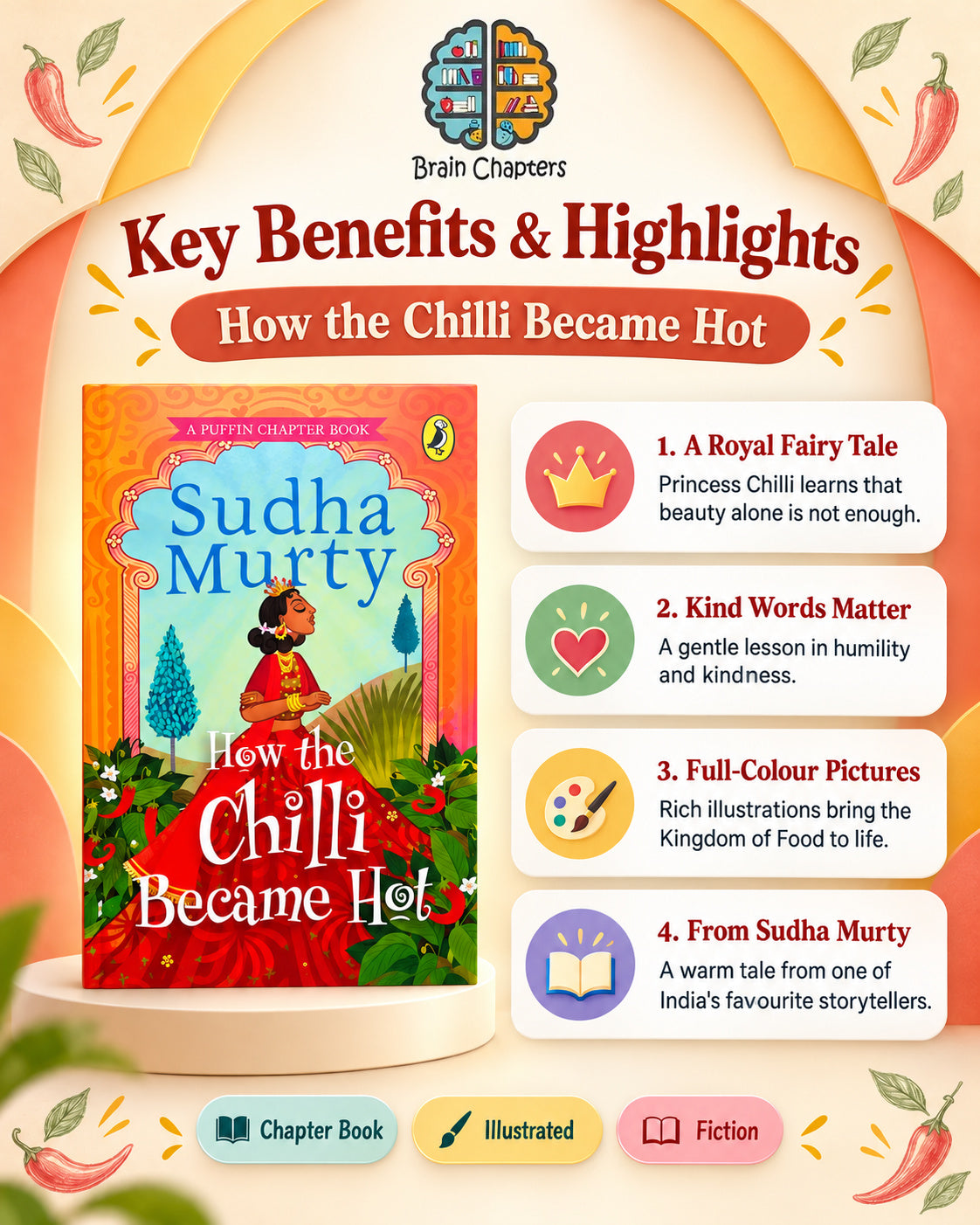 Key benefits and highlights of Sudha Murty - How the Chilli Became Hot