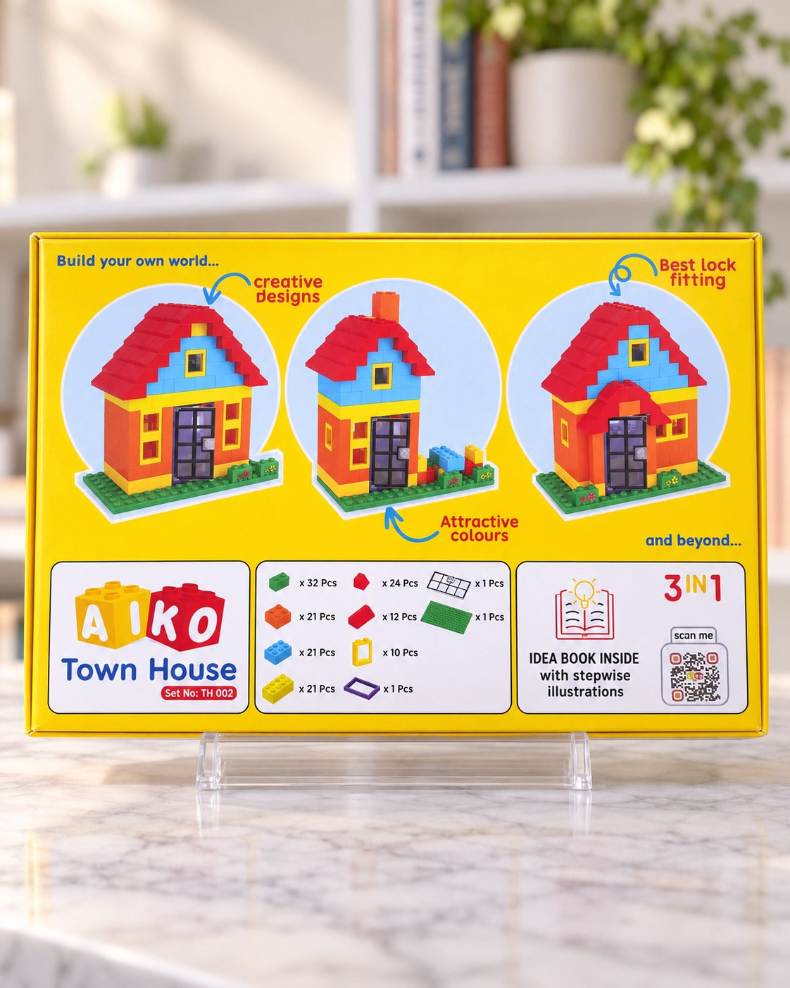 Town House Set - TH002, box back with parts list