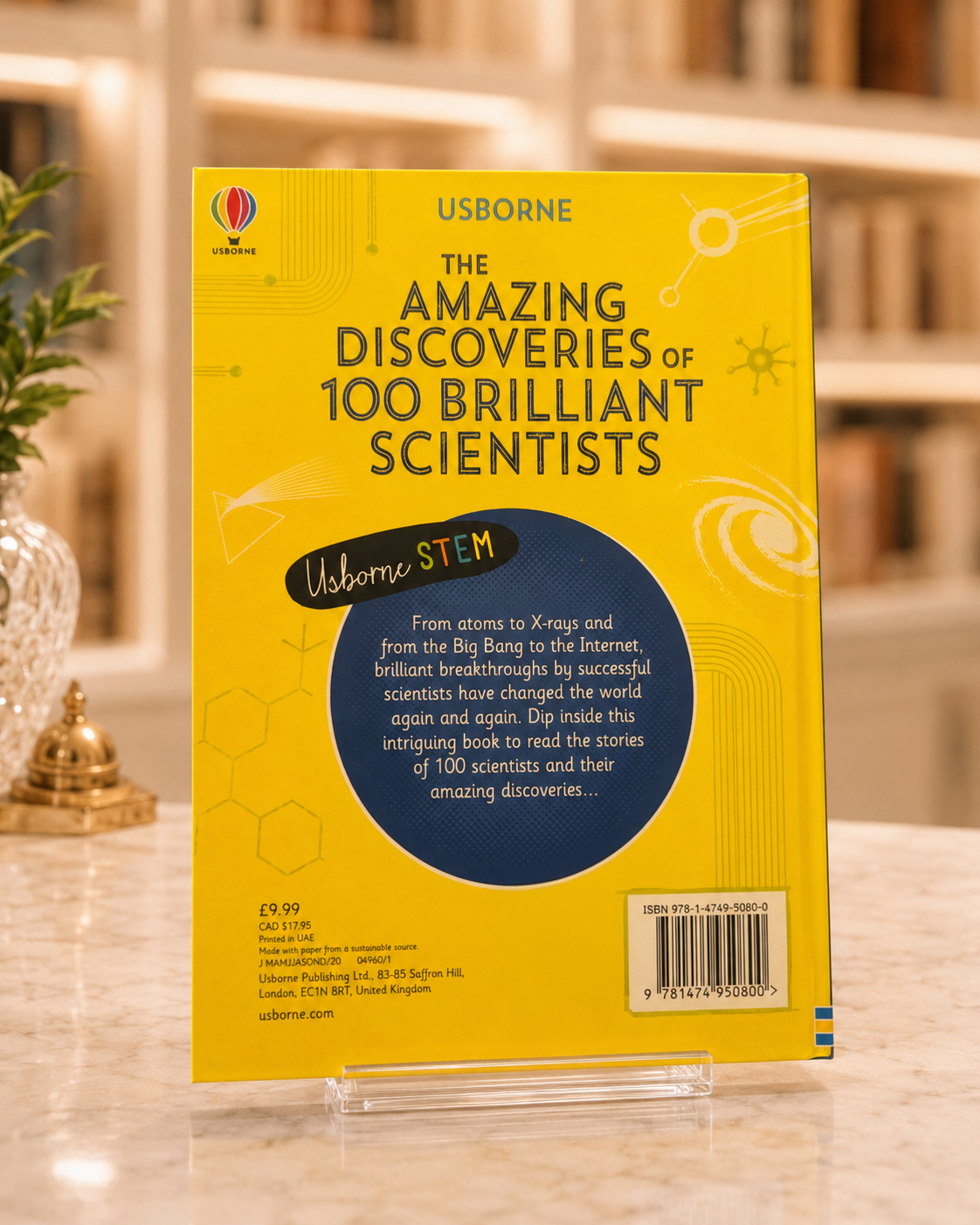 The Amazing Discoveries of 100 Brilliant Scientists – back cover
