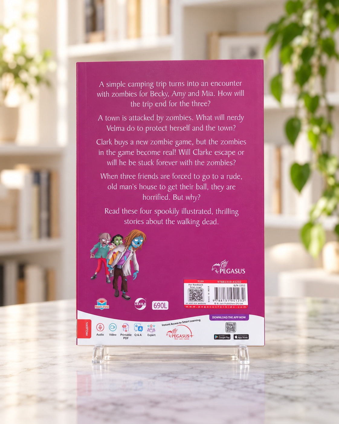 The Crazy Tales of Creepy Zombies, back cover with the story blurb