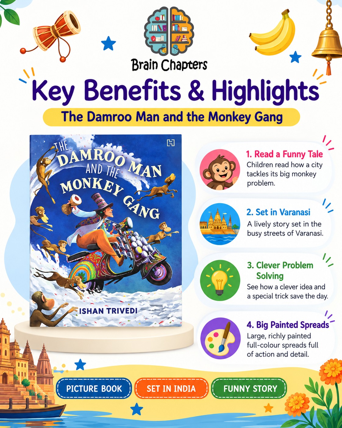 Key benefits and highlights of The Damroo Man and the Monkey Gang