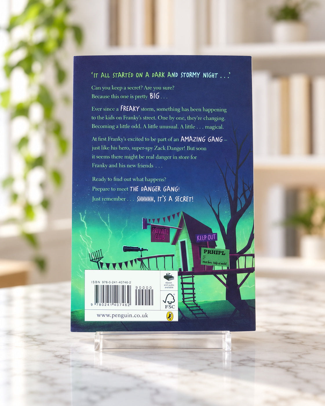 The Danger Gang, back cover with the story blurb