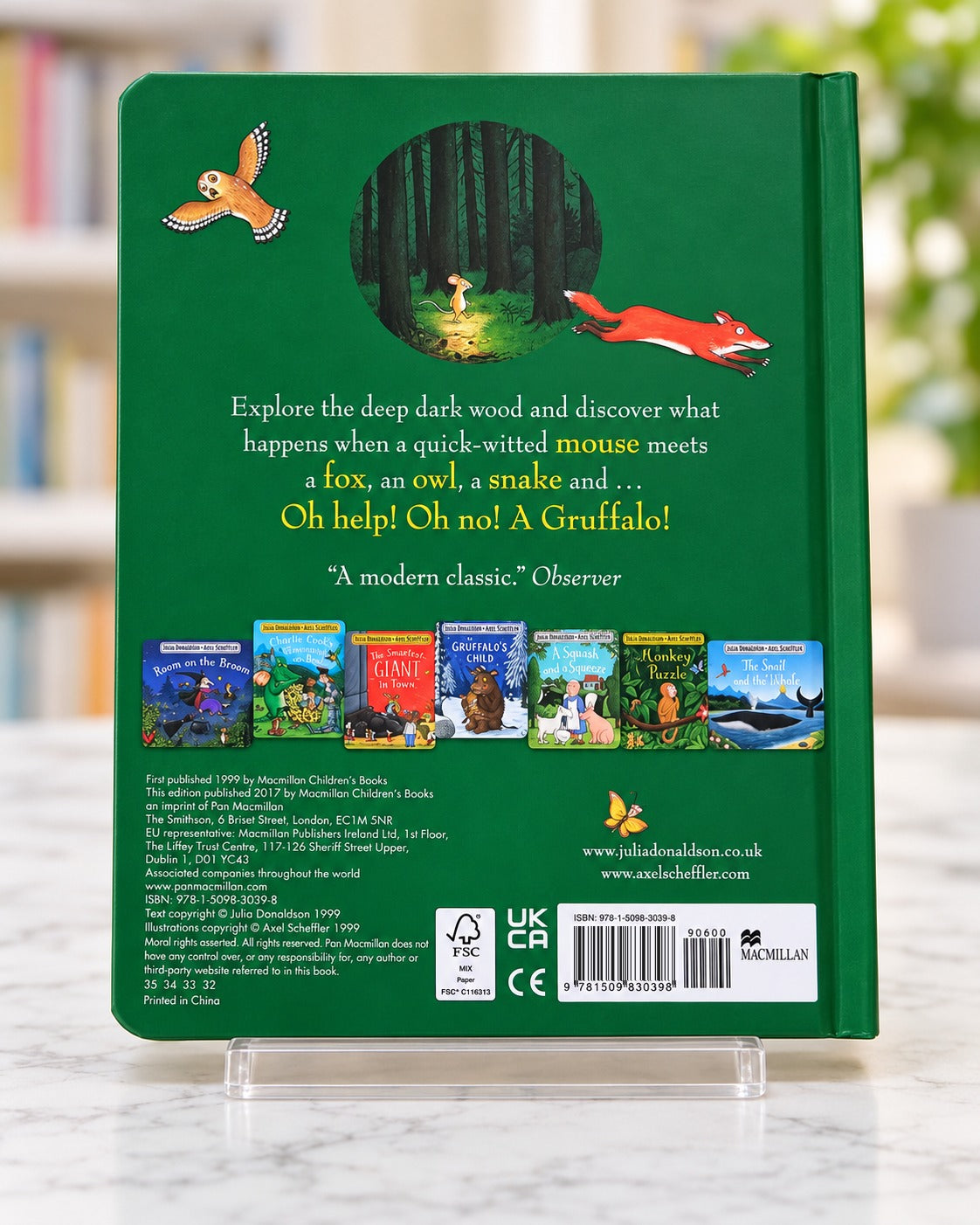 The Gruffalo, back cover