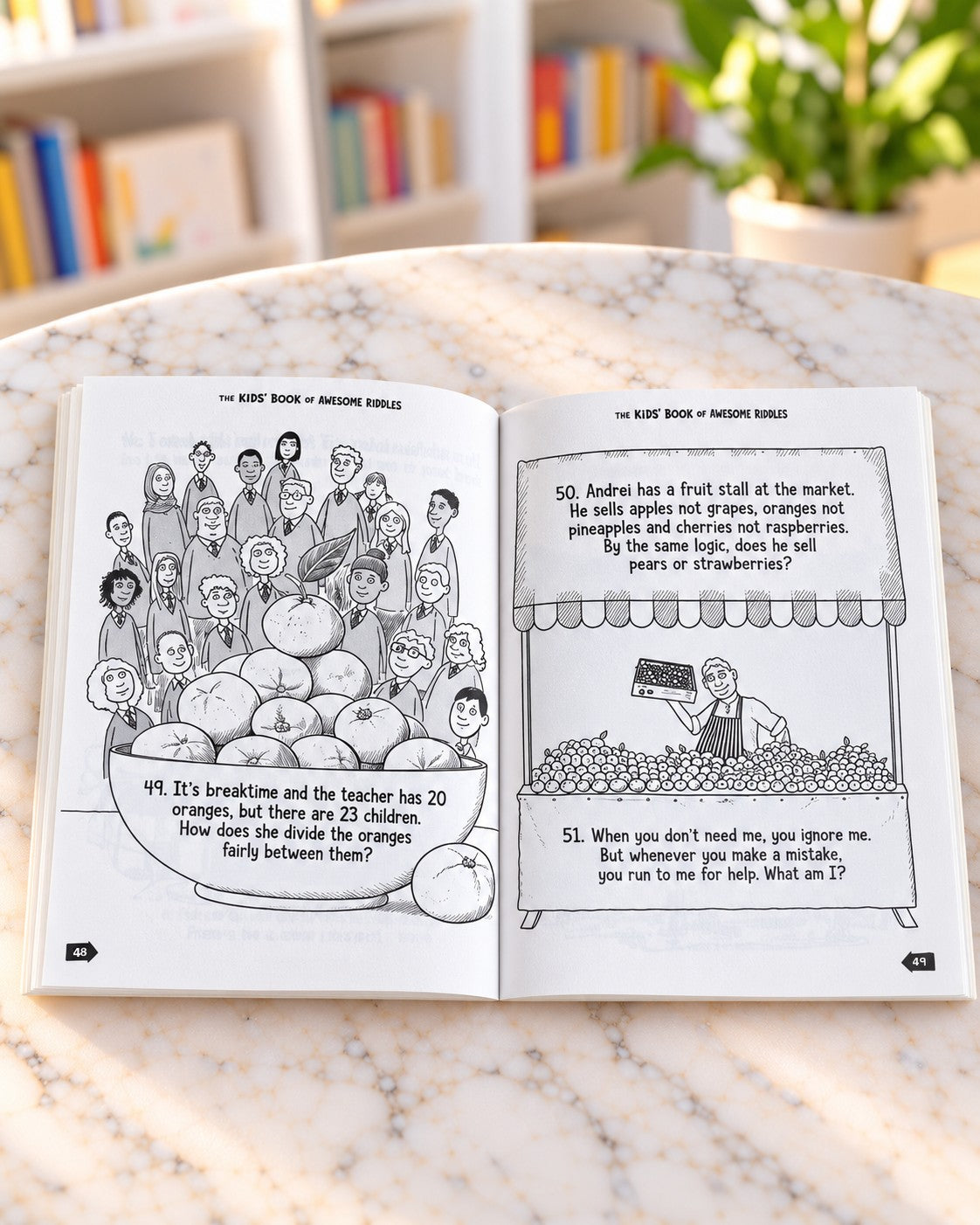 The Kids' Book of Awesome Riddles, inside pages 1