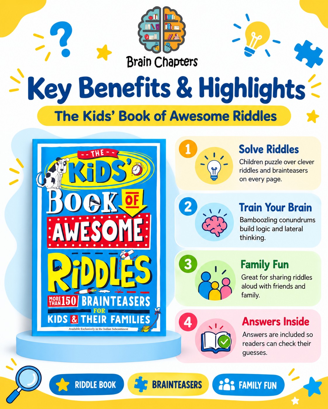 Key benefits and highlights of The Kids' Book of Awesome Riddles