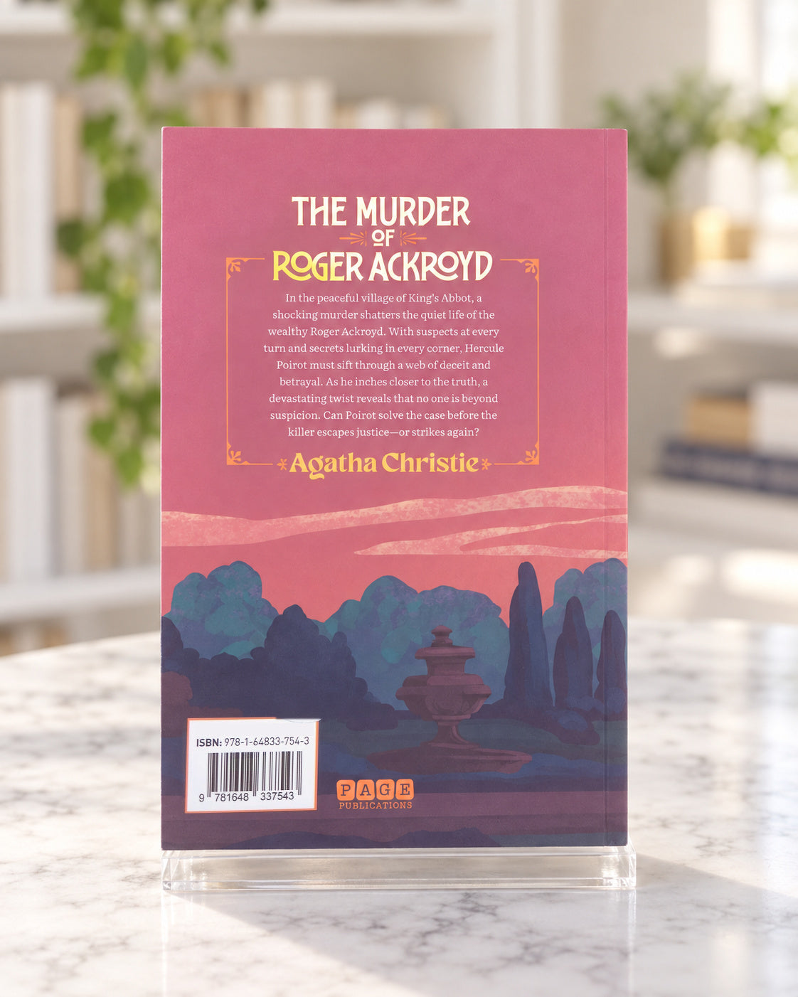 The Murder of Roger Ackroyd, back cover with the story blurb