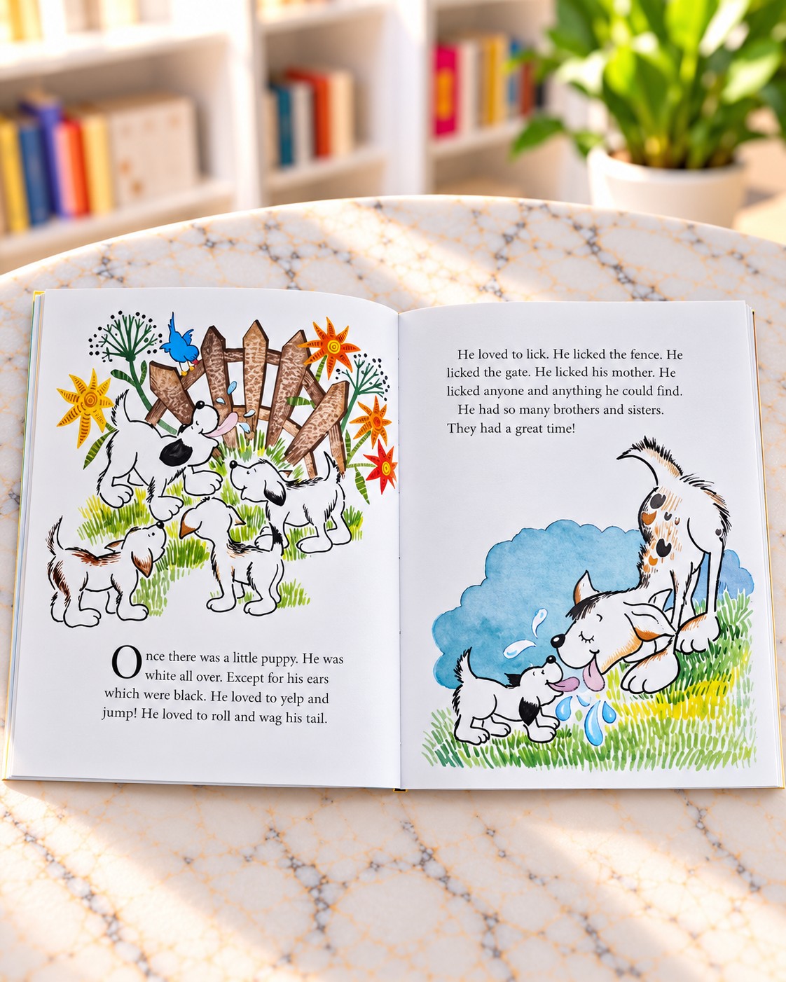 The Runaway Puppy, inside pages