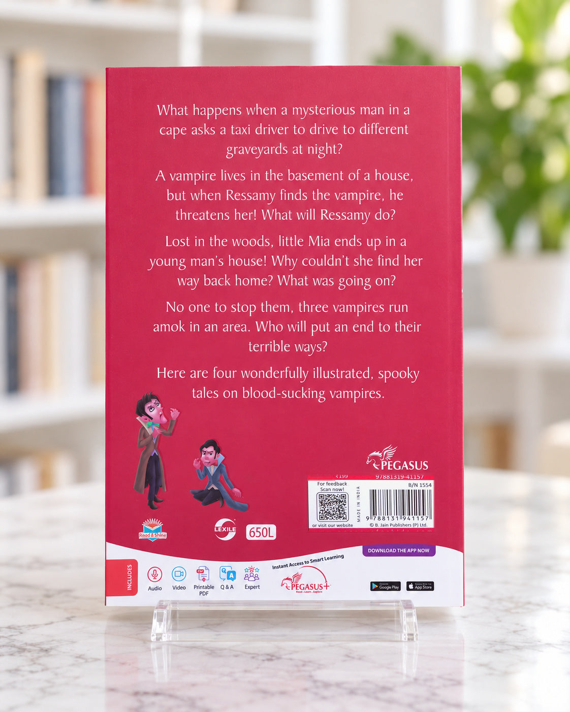 The Spooky Tales of Scary Vampires, back cover with the story blurb