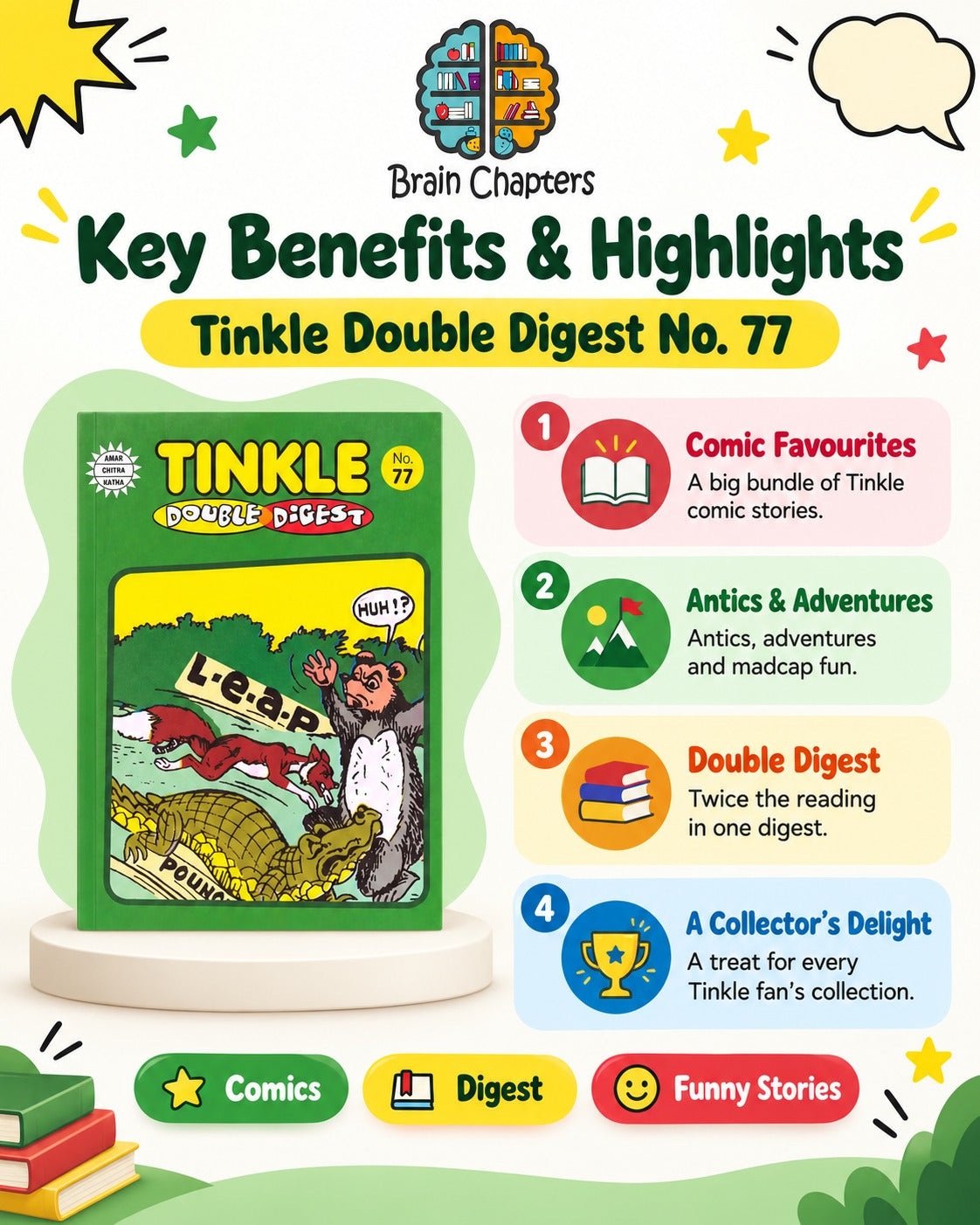 Key benefits and highlights of Tinkle Double Digest No.77