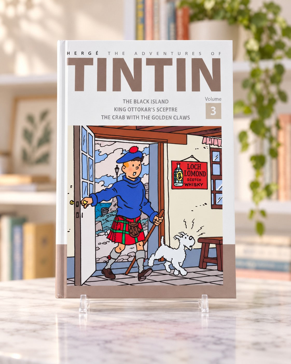 Tintin Volume 3: The Black Island, King Ottokar's Sceptre, The Crab with the Golden Claws, front cover
