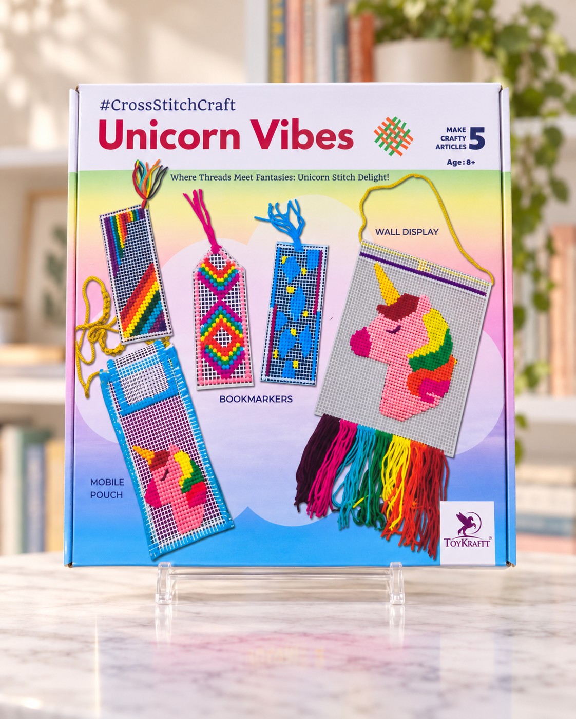 Unicorn Vibes Cross Stitch Craft, box front