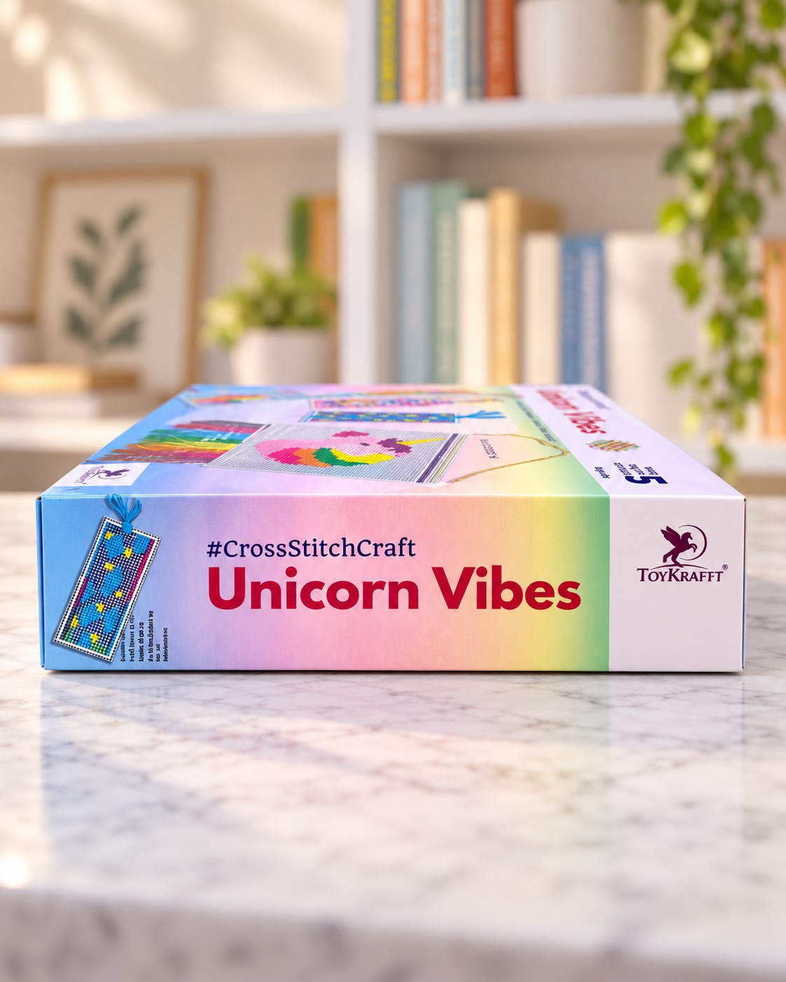 Unicorn Vibes Cross Stitch Craft, box side