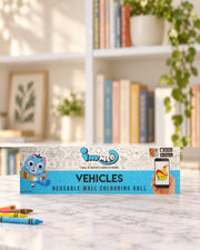 Vehicles Reusable Colouring Roll (6 Inch), box front