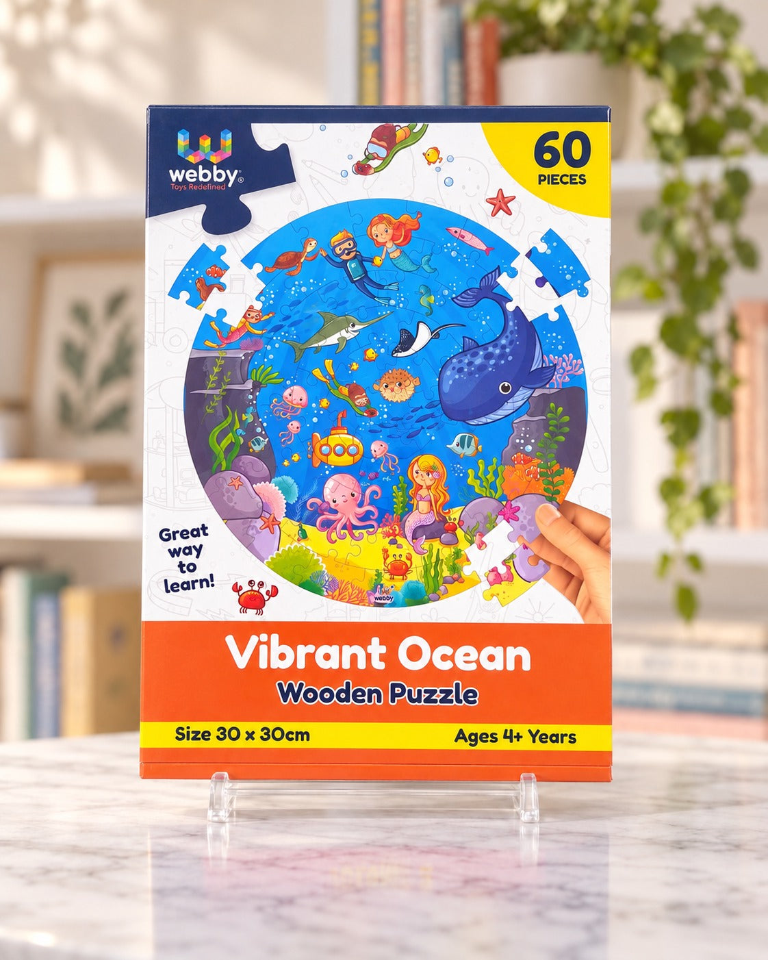Vibrant Ocean Wooden Puzzle, box front