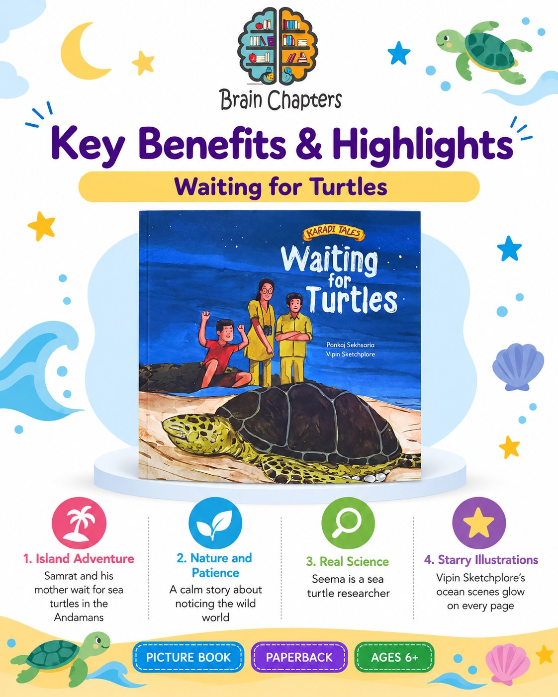 Key benefits and highlights of Waiting for Turtles