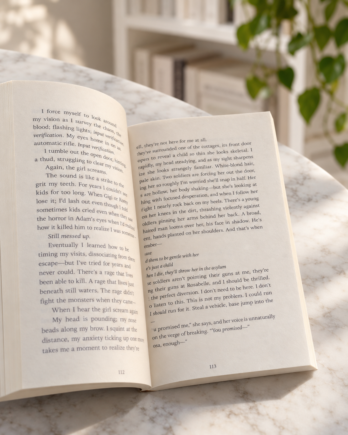 Watch Me, open book showing the inside pages
