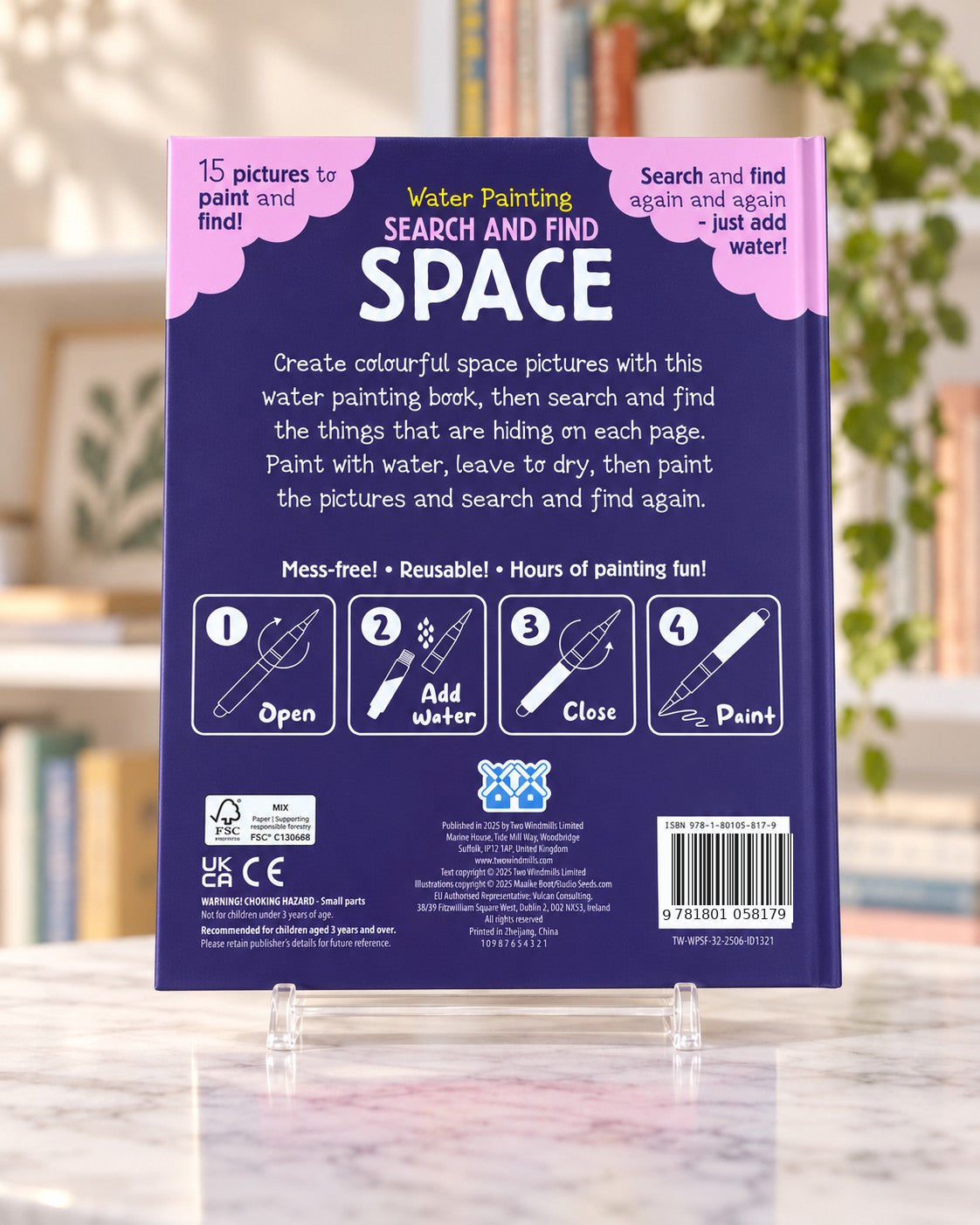 Water Painting - Search and Find Space, back cover