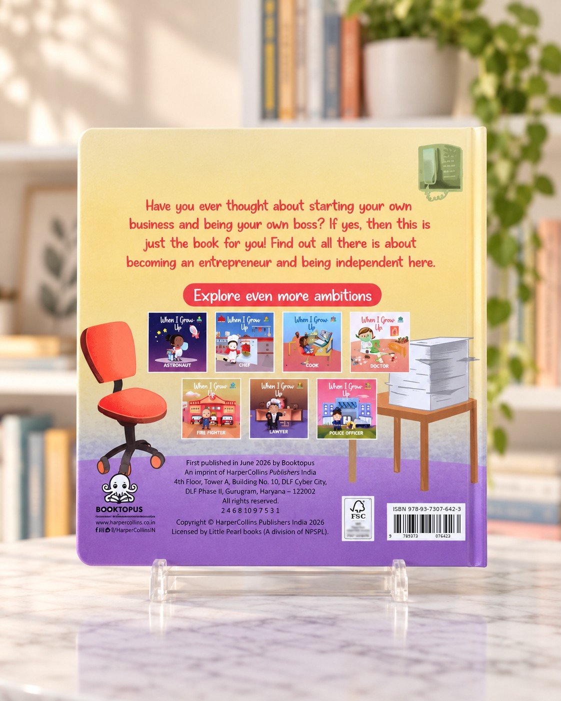 When I Grow Up - Entrepreneur, back cover