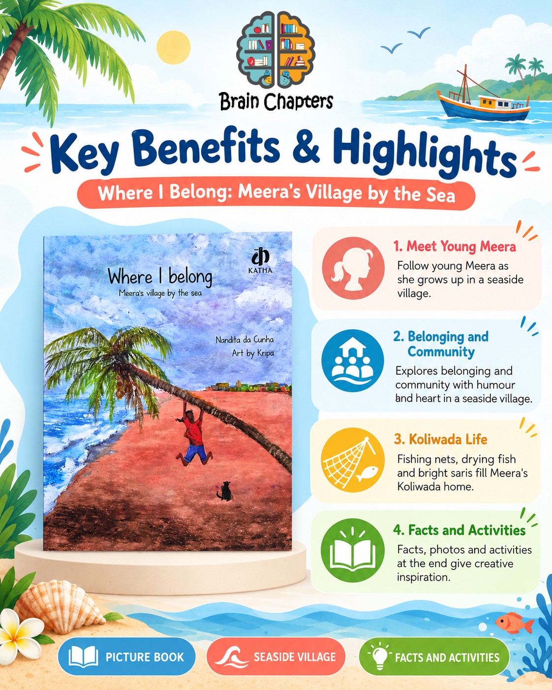 Key benefits and highlights of Where I Belong - Meera's village by the sea
