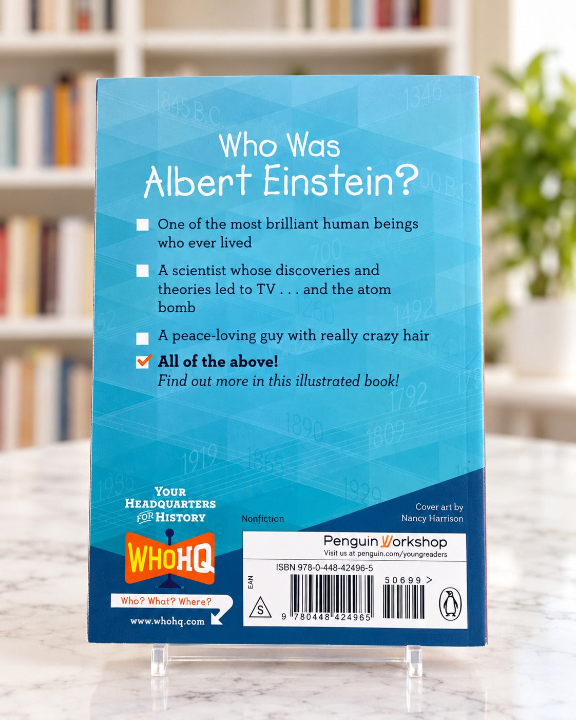 Who Was Albert Einstein?, back cover